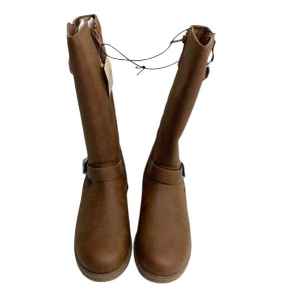Thereabouts Cognac Quilted Boots Size 5 New With Tags - Picture 1 of 6
